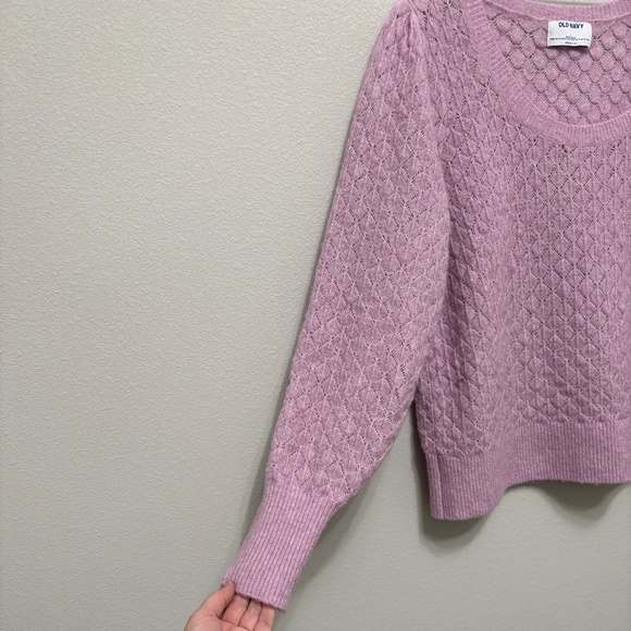 Old Navy Pointelle Sweater - Pink, L - Picture 5 of 7